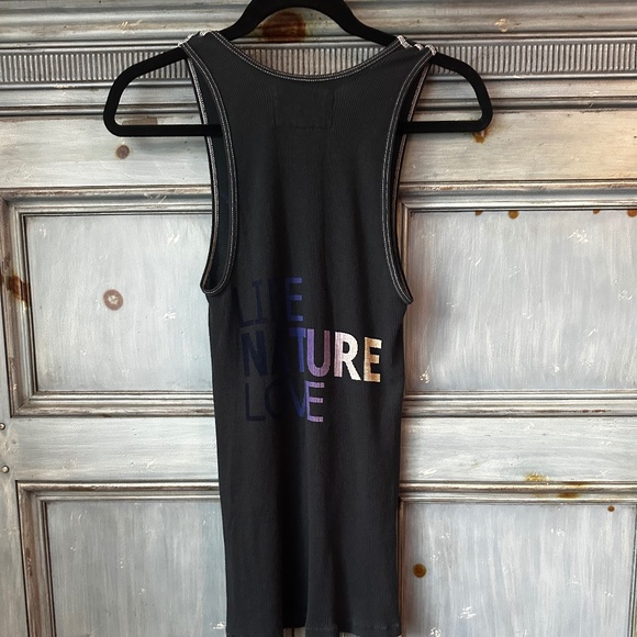 FREECITY Free City Ribbed Tank Top Gray Kimutaku Bird Size 3 - Picture 6 of 8